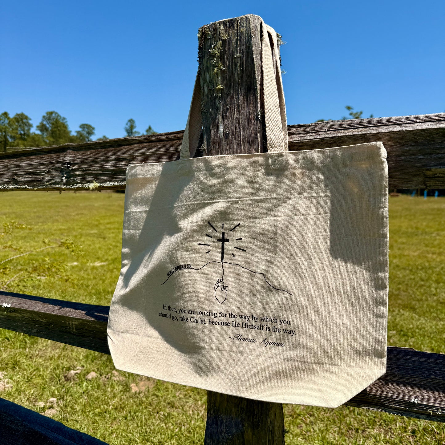 World Without Sin Tote Bag