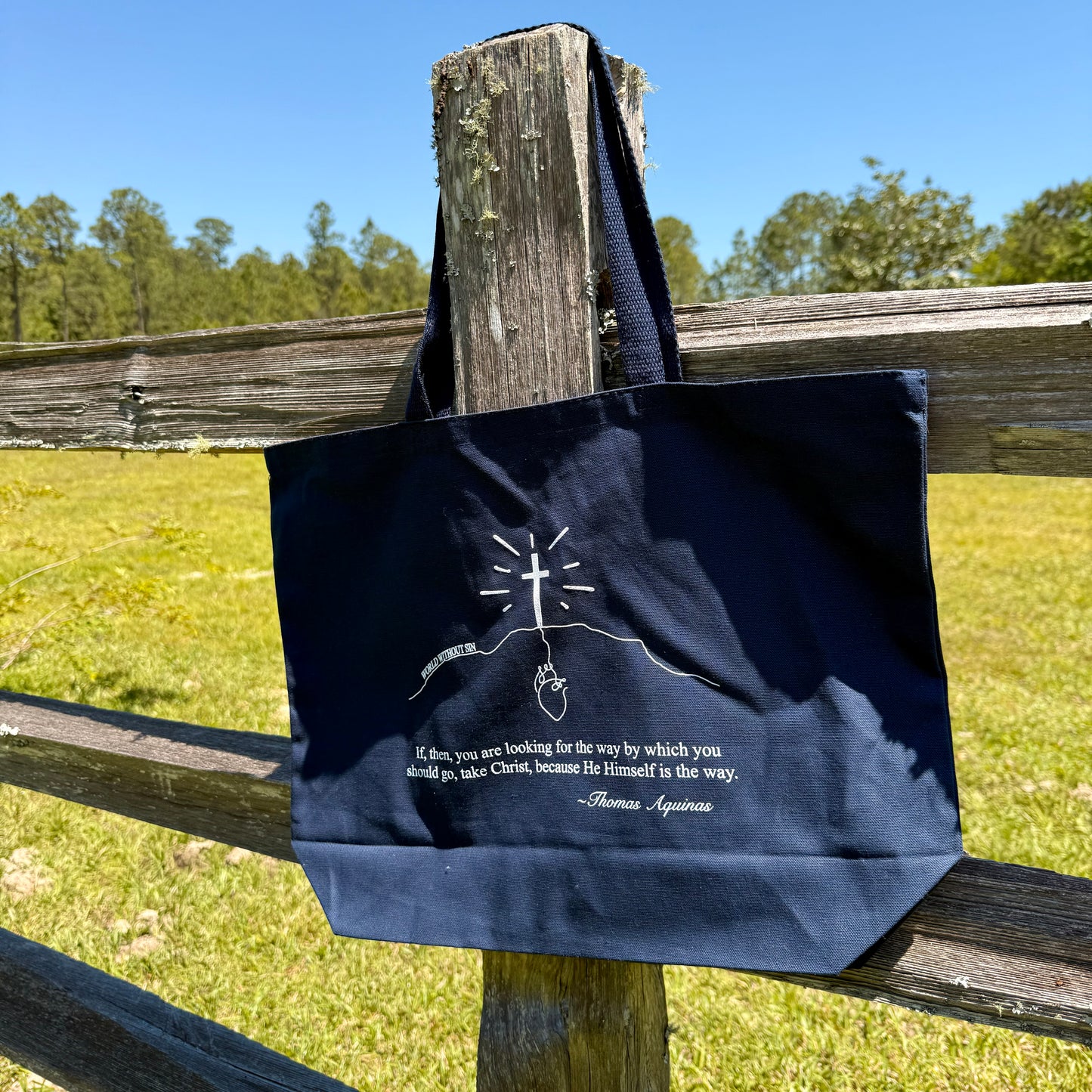 World Without Sin Tote Bag